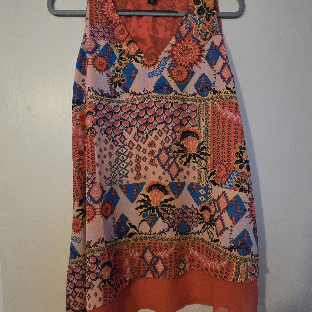 Zac & Rachel Multicolor Floral Geometric Top